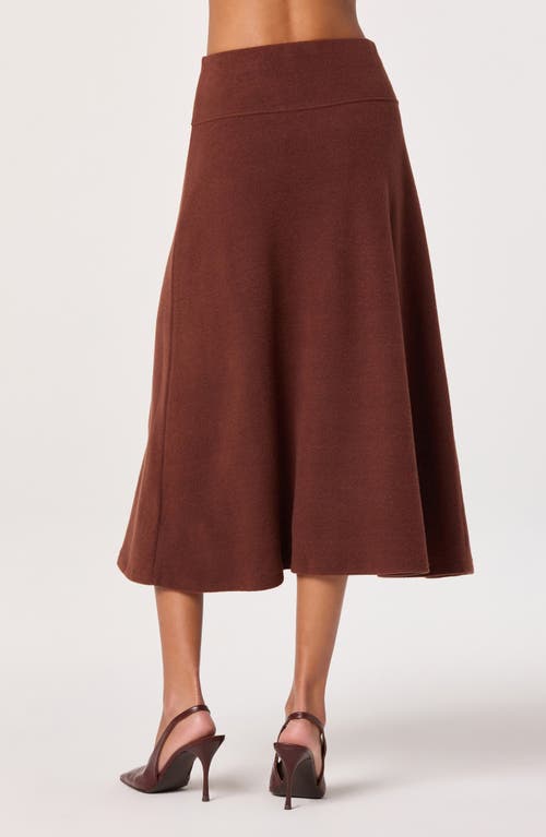 Astr The Label Knit Midi Skirt In Brown