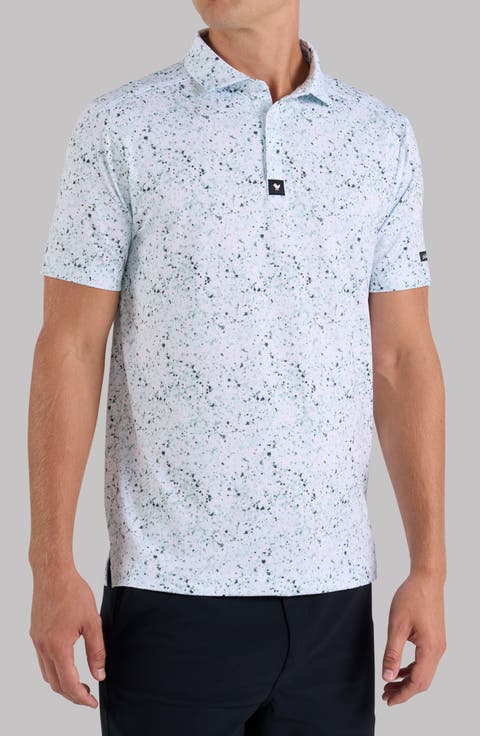 Spatter Print Performance Golf Polo