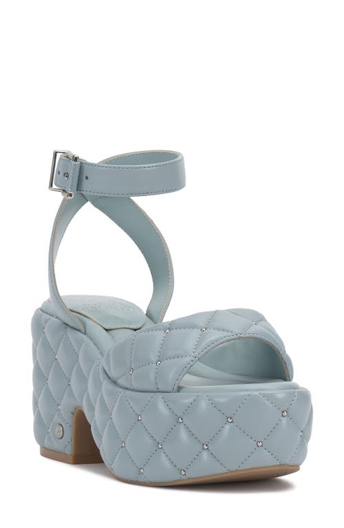 Vince Camuto Ellah Ankle Strap Platform Sandal In Celeste Blue