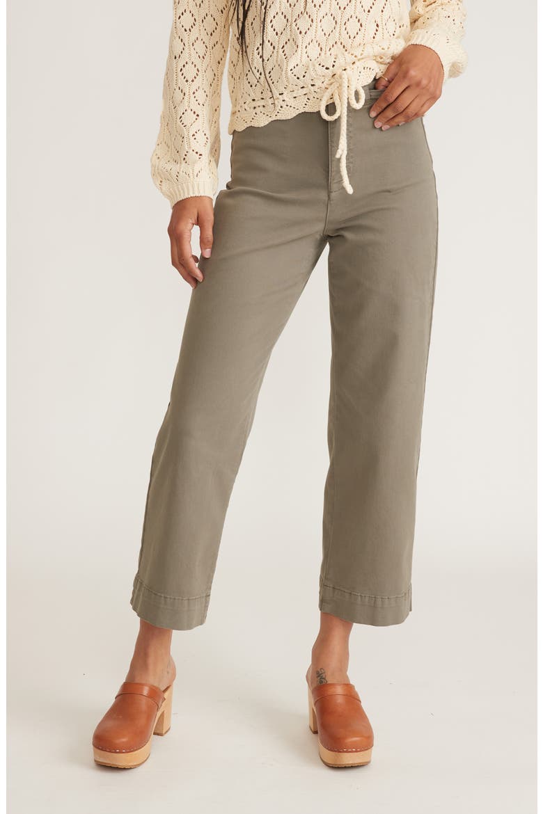 Bridget Wide Leg Crop Pants, Main, color, OLIVE