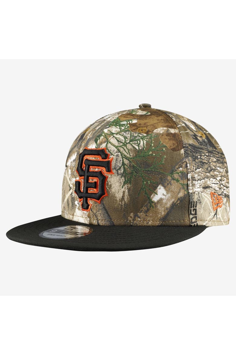 Men's New Era Camo San Francisco Giants Realtree Orange Pop 9FIFTY Snapback Hat, Main, color, Camo