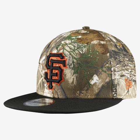 Men's New Era Camo San Francisco Giants Realtree Orange Pop 9FIFTY Snapback Hat