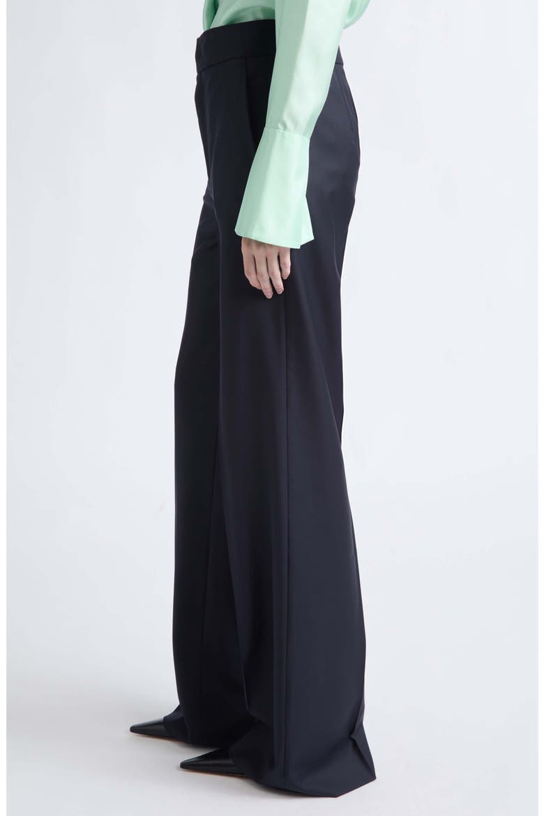 Wool Wide Leg Tuxedo Trousers, Alternate, color, DEEP NAVY