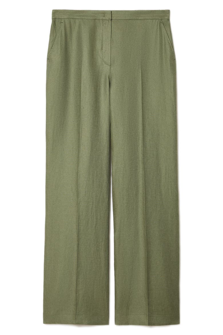 Canapa Linen Wide Leg Pants, Alternate, color, OLIVE GREEN