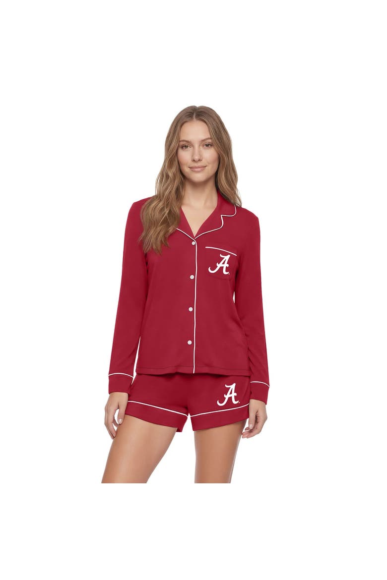 Women's Concepts Sport  Crimson Alabama Crimson Tide Plus Size Concepts Pajama Set, Main, color, Crimson