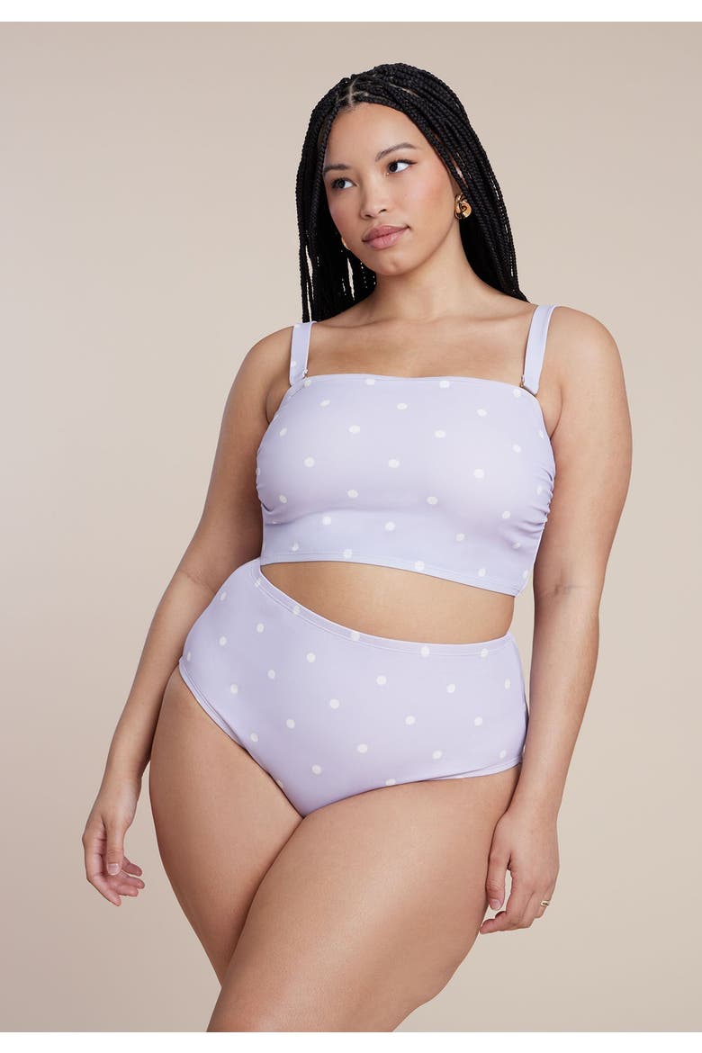 High Waisted Bikini Bottom, Alternate, color, THISTLE DOTS