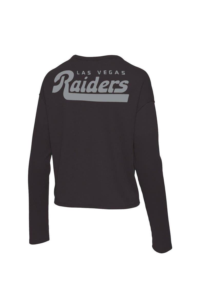 Junk Food Women's Junk Food Black Las Vegas Raiders Pocket Thermal Long Sleeve T-Shirt, Alternate, color, Black