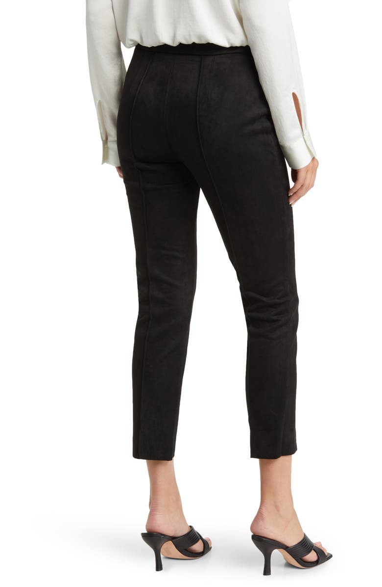 Vince Camuto Pintuck Faux Suede Leggings, Alternate, color, 