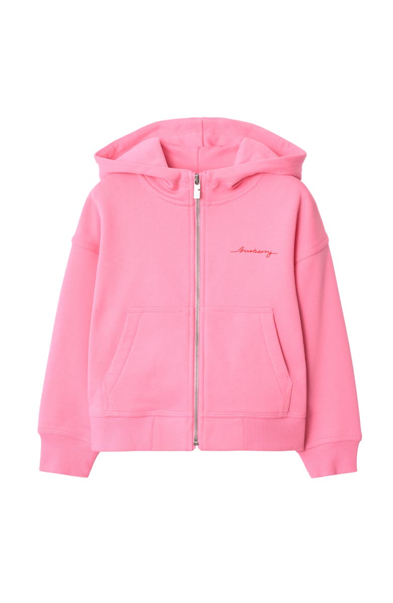Burberry Cotton Zip Hoodie, Main, color, Blossom