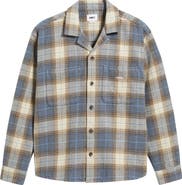 Obey Laurel Plaid Long Sleeve Heavyweight Cotton Camp Shirt