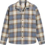 Obey Laurel Plaid Long Sleeve Heavyweight Cotton Camp Shirt