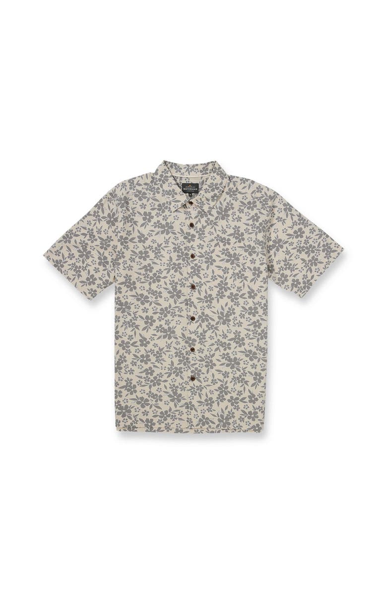 Quiksilver Flower Field WM SS Short Sleeve Shirt, Alternate, color, Moonbeam