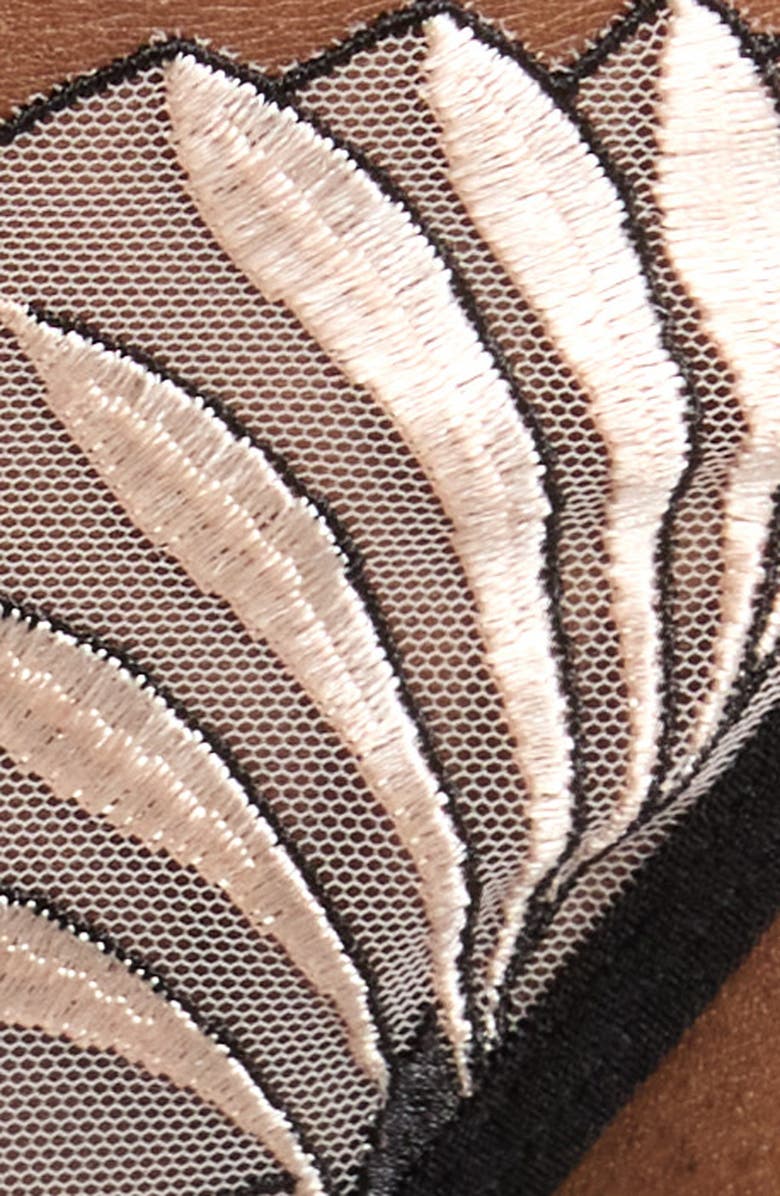 Bluebella Katerine Embroidered Mesh Thong, Alternate, color, 