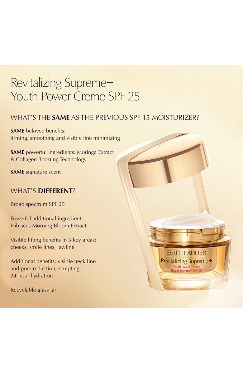 Estée Lauder Revitalizing Supreme+ Youth Power Cream Moisturizer with Hyaluronic Acid & Peptides SPF 25, Alternate, color,