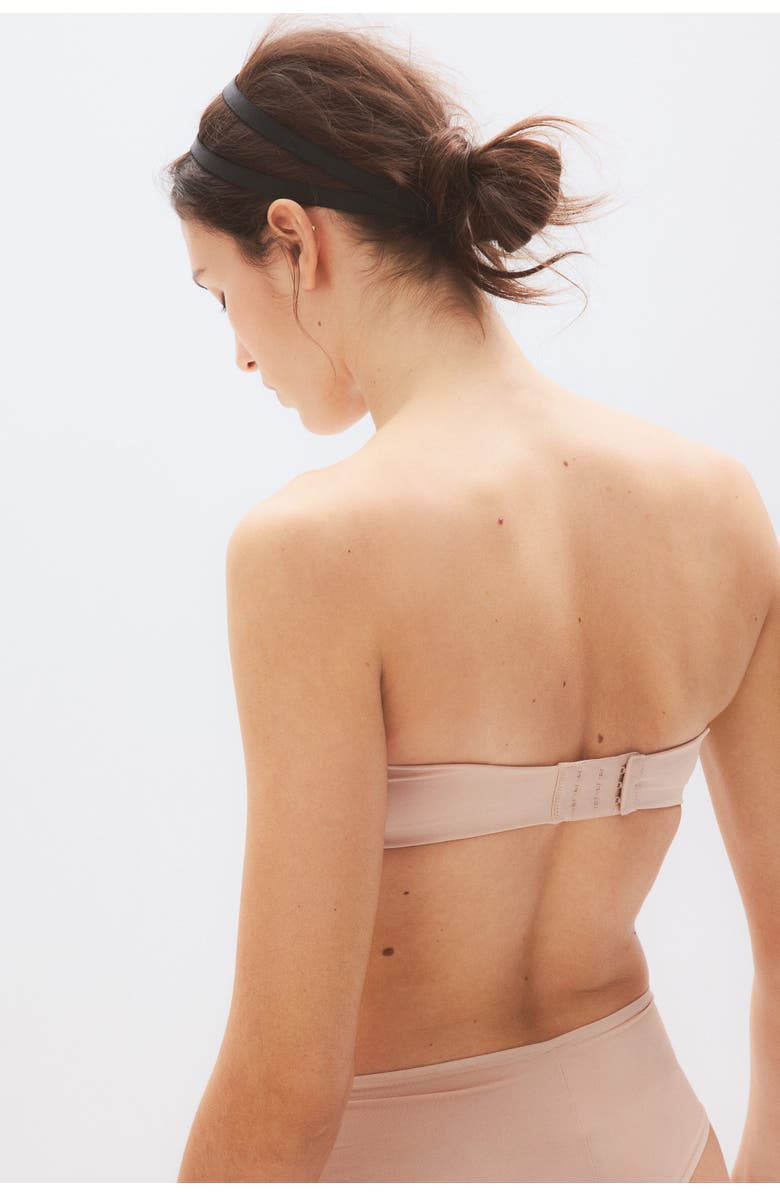 H&M Microfibre Super Push-up Balconette Bra, Alternate, color, Beige