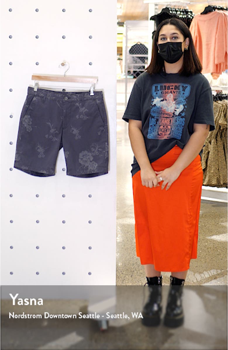 Men's Wanderer Print Flat Front Shorts, sales video thumbnail