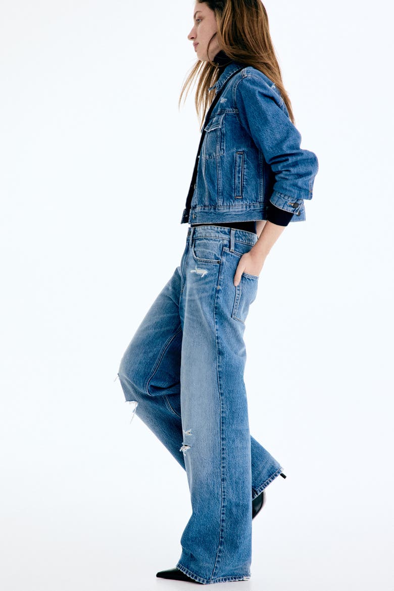 Ava Ultra High Rise Wide Leg Jeans, Main, color, Denim blue