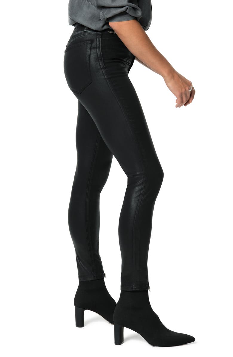 Joe's The Bella Coated High Waist Zip Hem Ankle Skinny Jeans, Alternate, color,