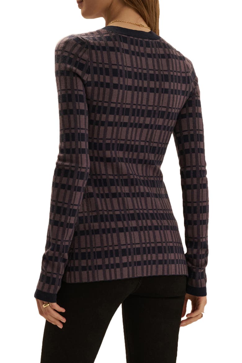 The Draper Cardigan, Alternate, color, NAVY PLAID