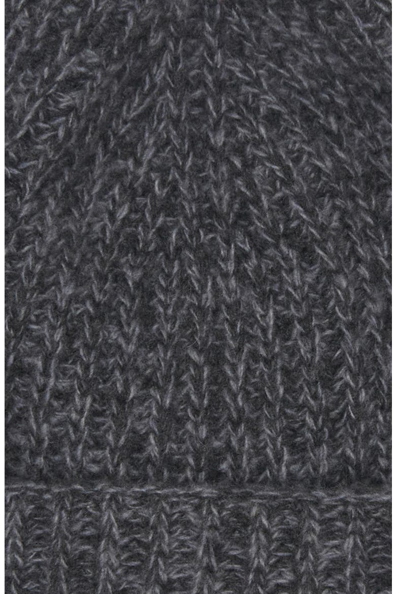 Logo Patch Virgin Wool & Cashmere Beanie, Alternate, color, BLACK
