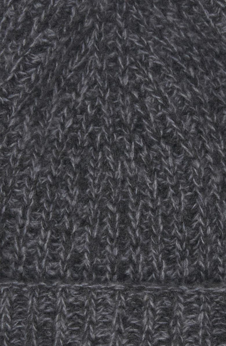 Moncler Logo Patch Virgin Wool & Cashmere Beanie, Alternate, color, Black