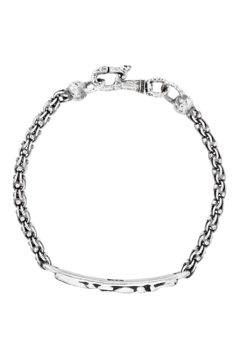 Men's Gothic Chain Bracelet, Alternate, color, SILVER