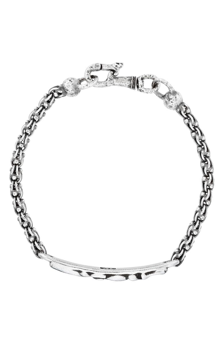 John Varvatos Men's Gothic Chain Bracelet, Alternate, color, Silver