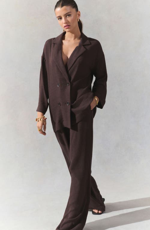 Next Crinkle Textured Wide Leg Pants In Black