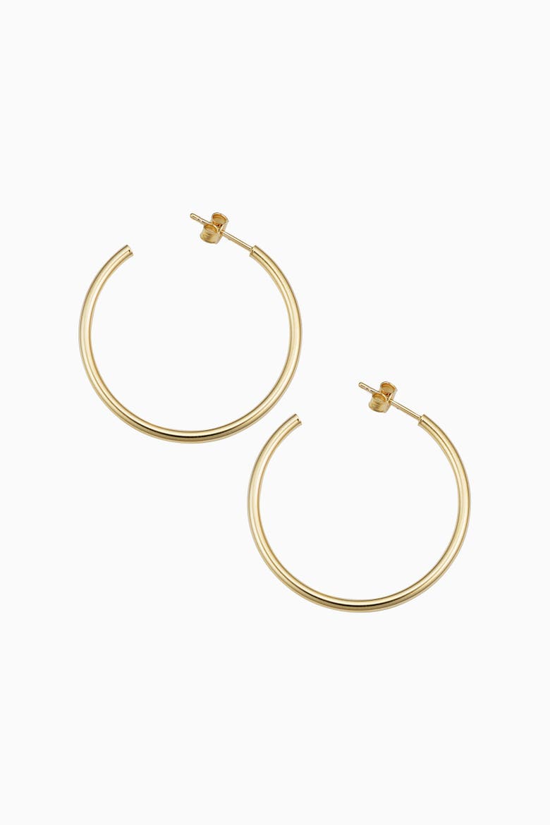 14K Gold Sicily Hoops Earrings, Alternate, color, Yellow Gold