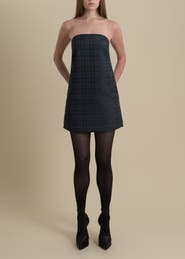 Contessa Mills Sophia Plaid Japanese Jacquard Mini Dress