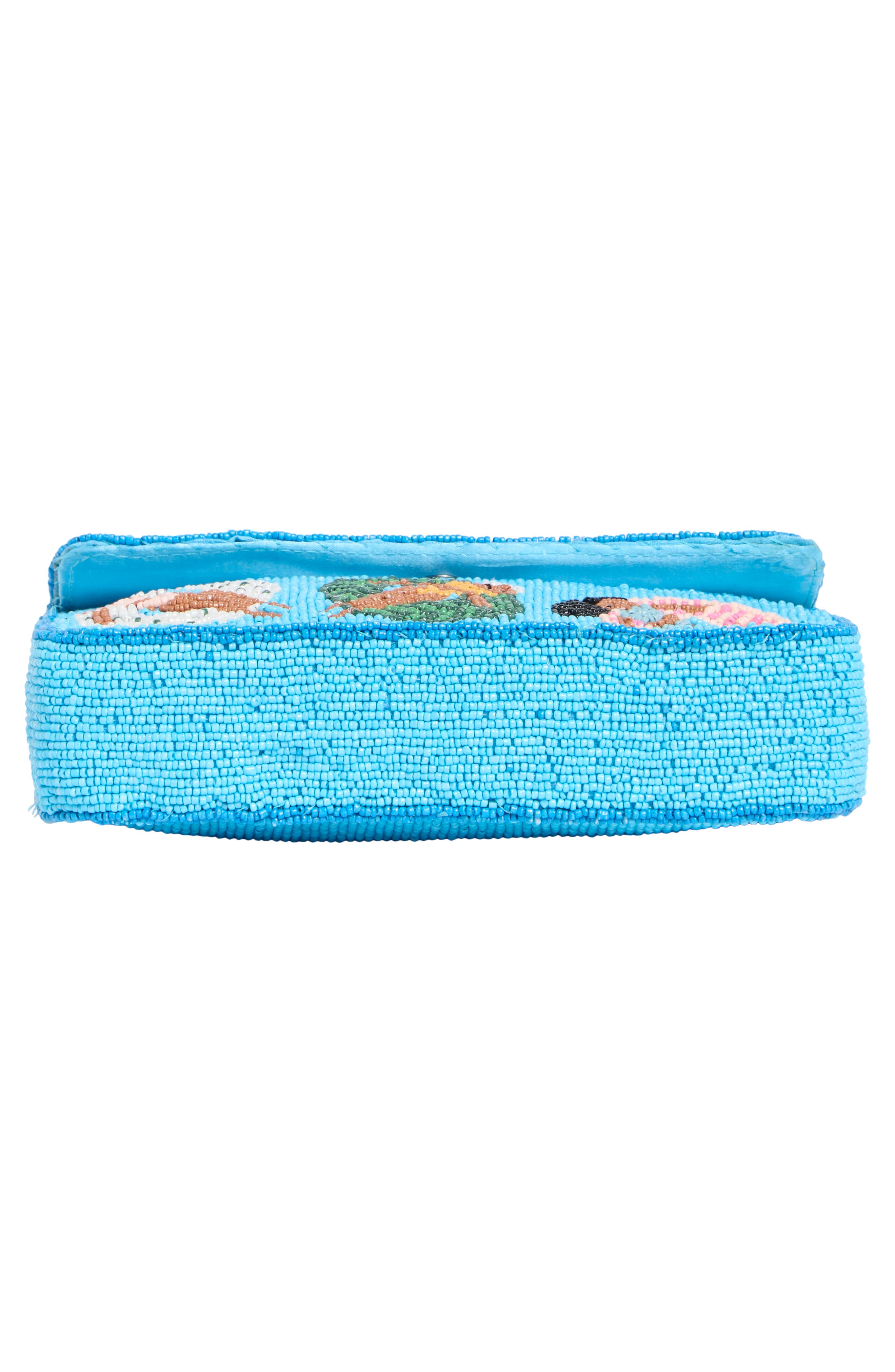 Pool Scene Beaded Shoulder Bag, Alternate, color, BLUE MULTI