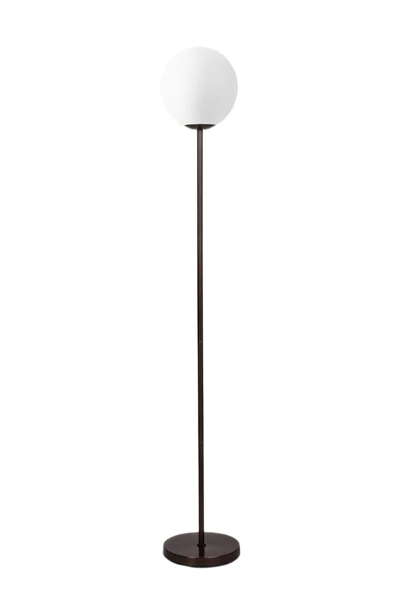 Brightech Luna 65" Modern LED Floor Lamp with Glass Globe Shade, Main, color, 