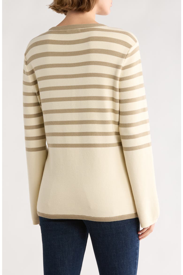 Dee Stripe Long Cardigan, Alternate, color, TANST