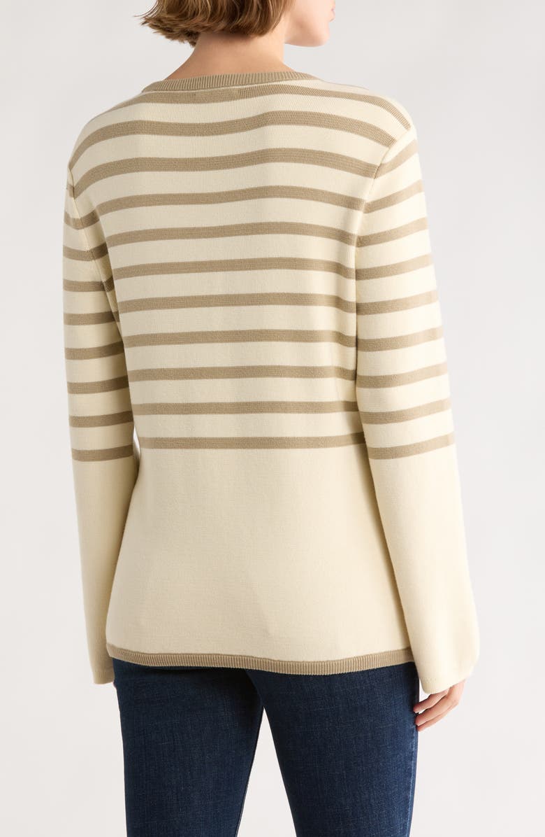 rag & bone Dee Stripe Long Cardigan, Alternate, color, Tanst