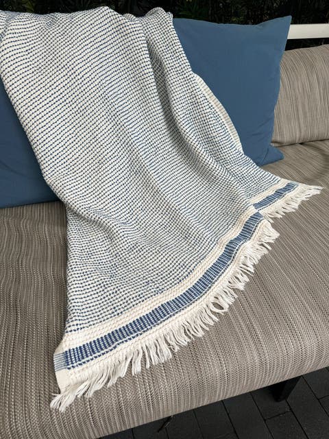Waffle Striped Turkish Cotton Bath Towel