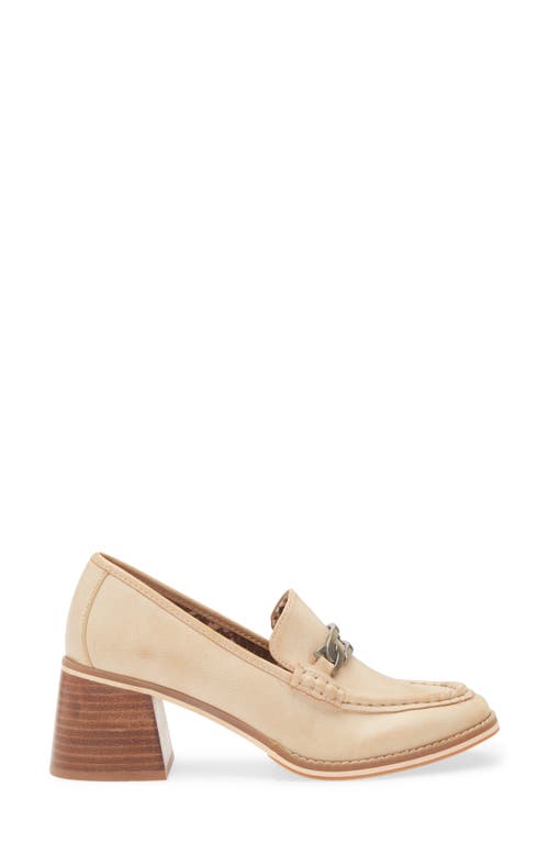 Korks Camilla Block Heel Loafer In Neutral