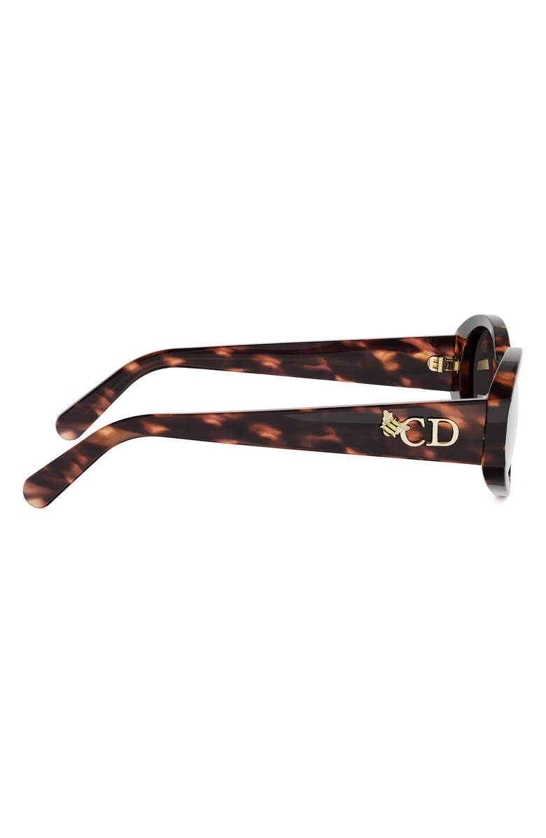 DIOR Glow B3I Gradient Oval Sunglasses, Alternate, color, Red Havana / Gradient Smoke