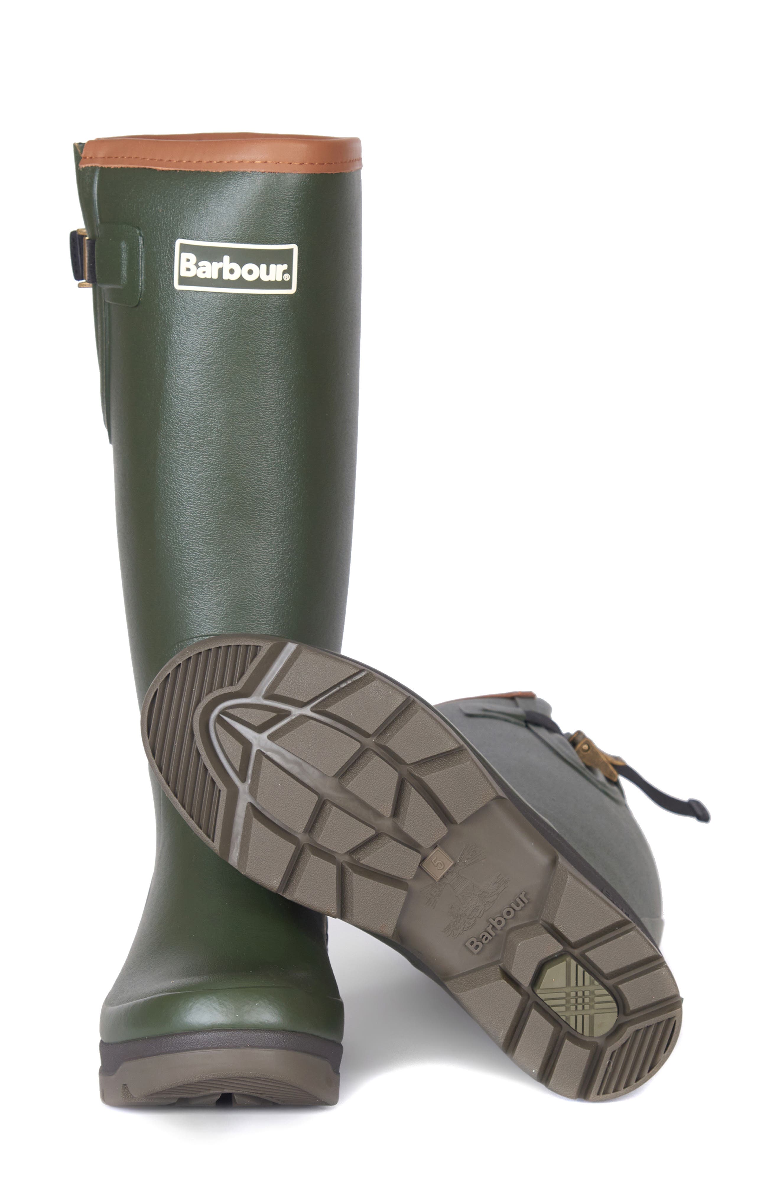 Barbour Tempest Waterproof Rain Boot, Alternate, color, 