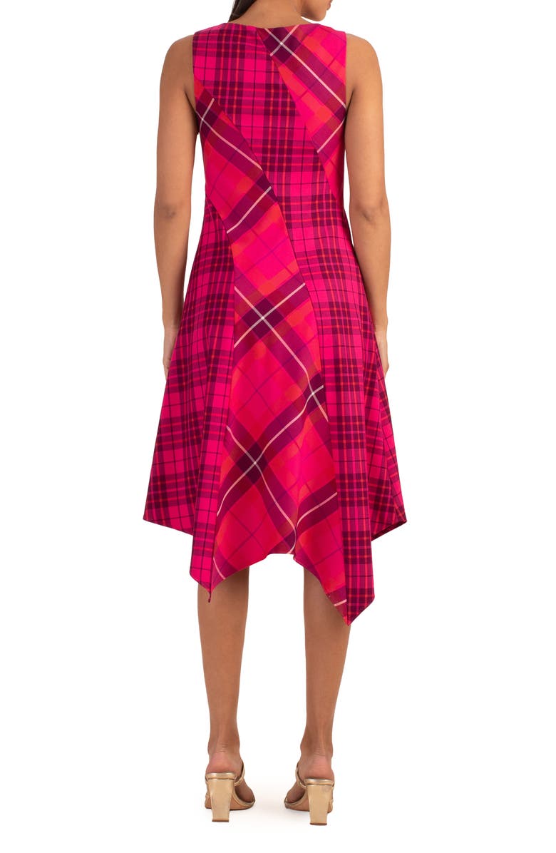 Trina Turk Saturn Plaid Sleeveless Midi Dress, Alternate, color,