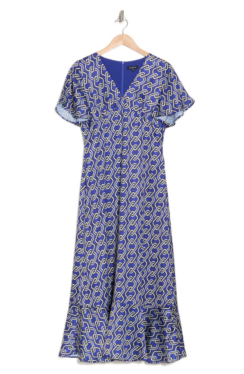 AREA STARS Trina Satin Maxi Dress, Alternate, color, Blue