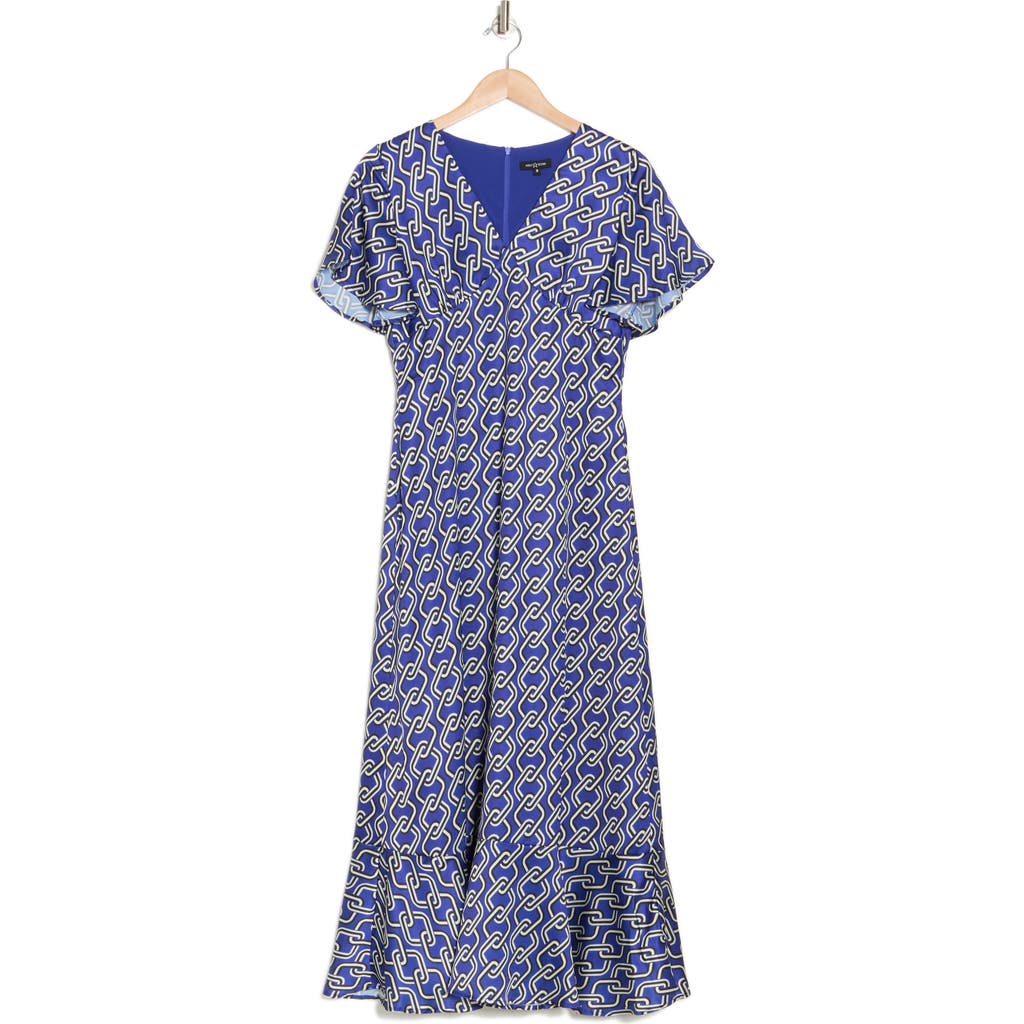Area Stars Trina Satin Maxi Dress In Blue