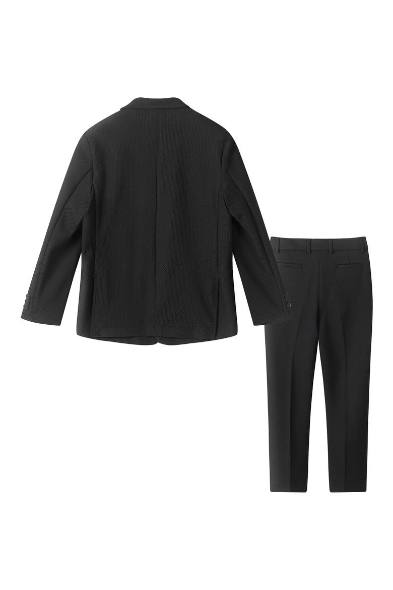 Kids' Stretch Two-Piece Suit, Alternate, color, BLACK MESH