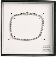 NORDSTROM RACK Men's Waterproof Stainless Steel Wheat Chain Bracelet