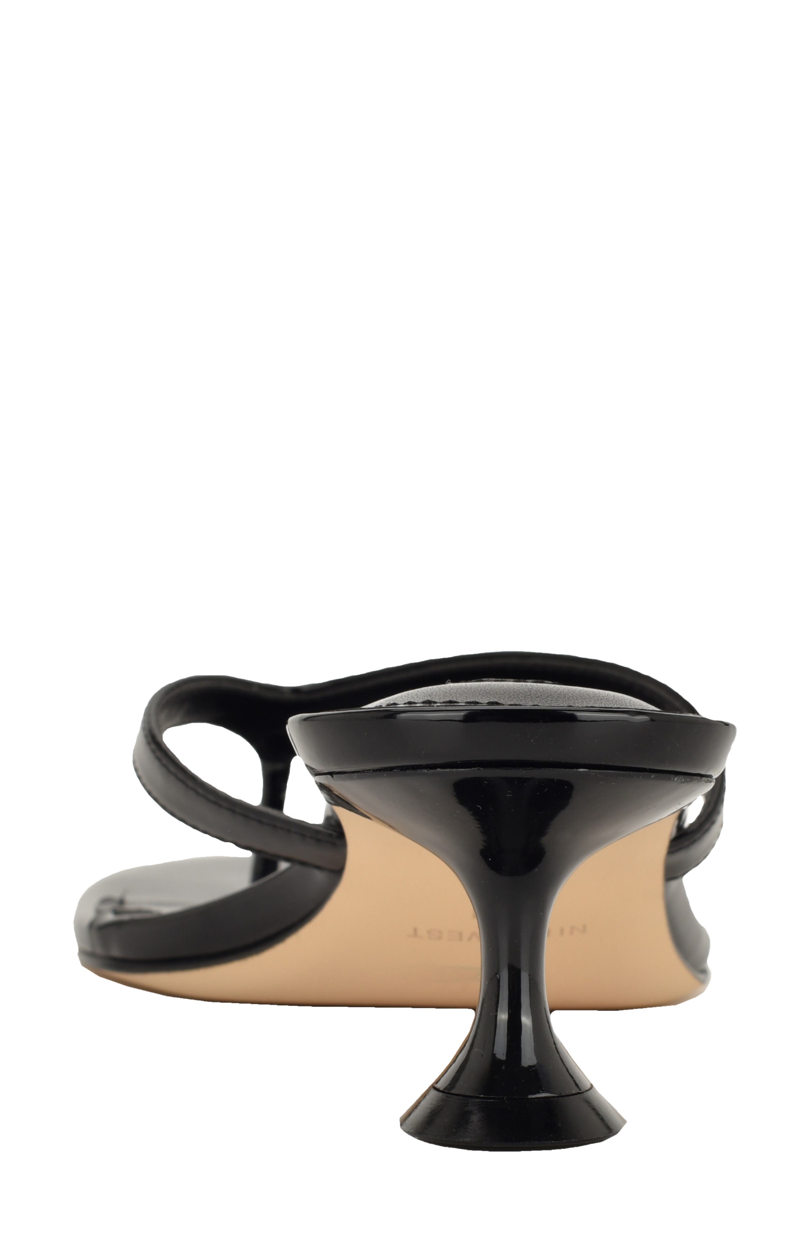 Nine West Cruise Kitten Heel Flip Flop, Alternate, color, Black