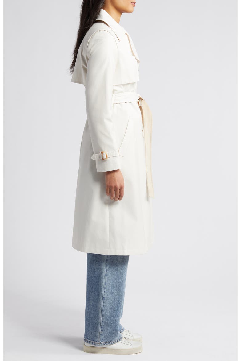 Corduroy Contrast Trench Coat, Alternate, color, LINEN