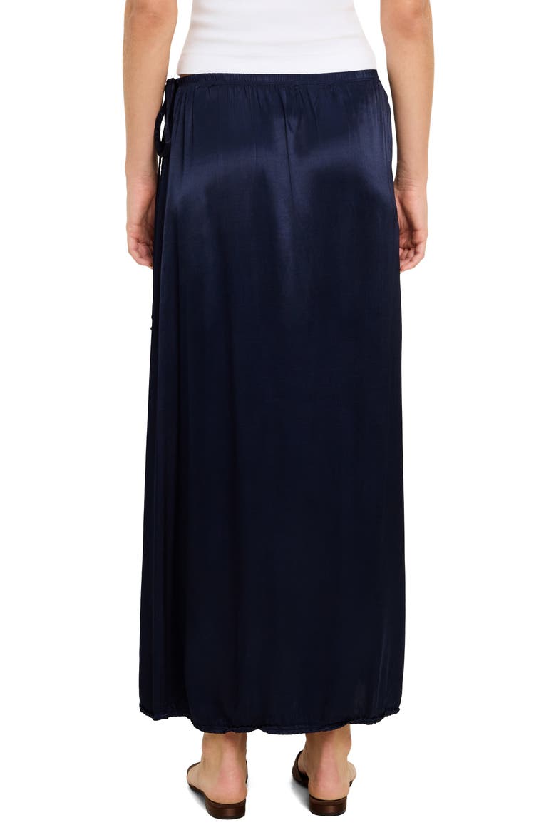 Diane Satin Wrap Midi Skirt, Alternate, color, NOCTURNAL