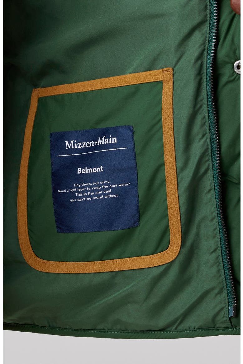 Belmont Quilted Water Resistant Recycled Polyester Vest, Alternate, color, SPRUCE SOLID