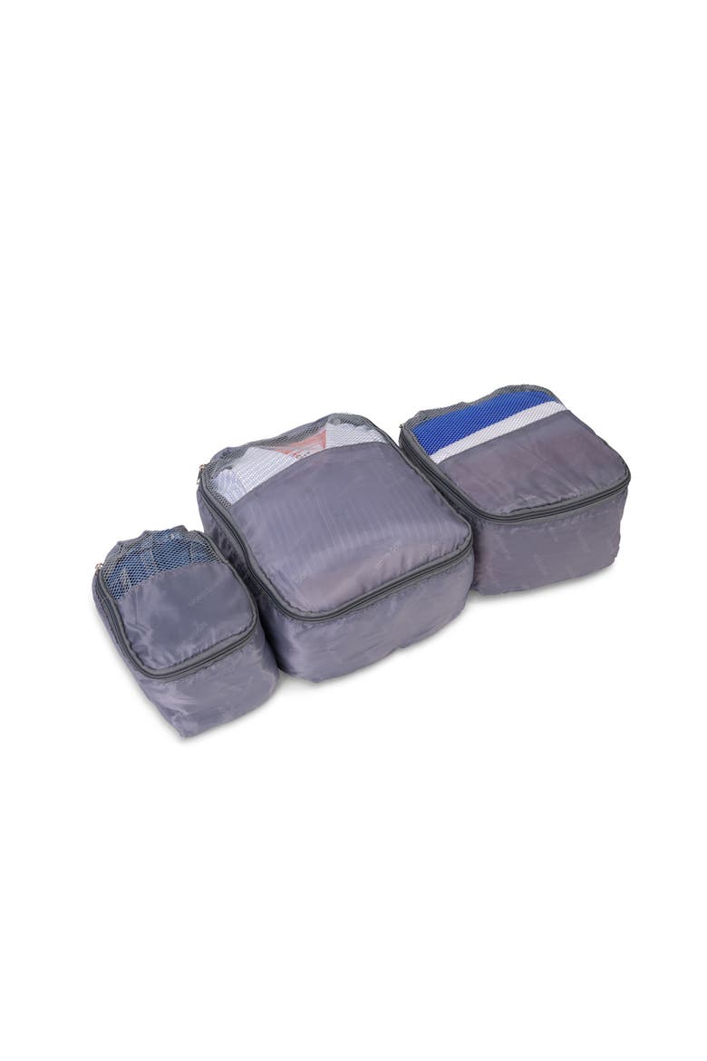 New York Elite 3 Piece (20"/24"/28") Luggage Set With 3 Packing Cubes, Alternate, color, Purple
