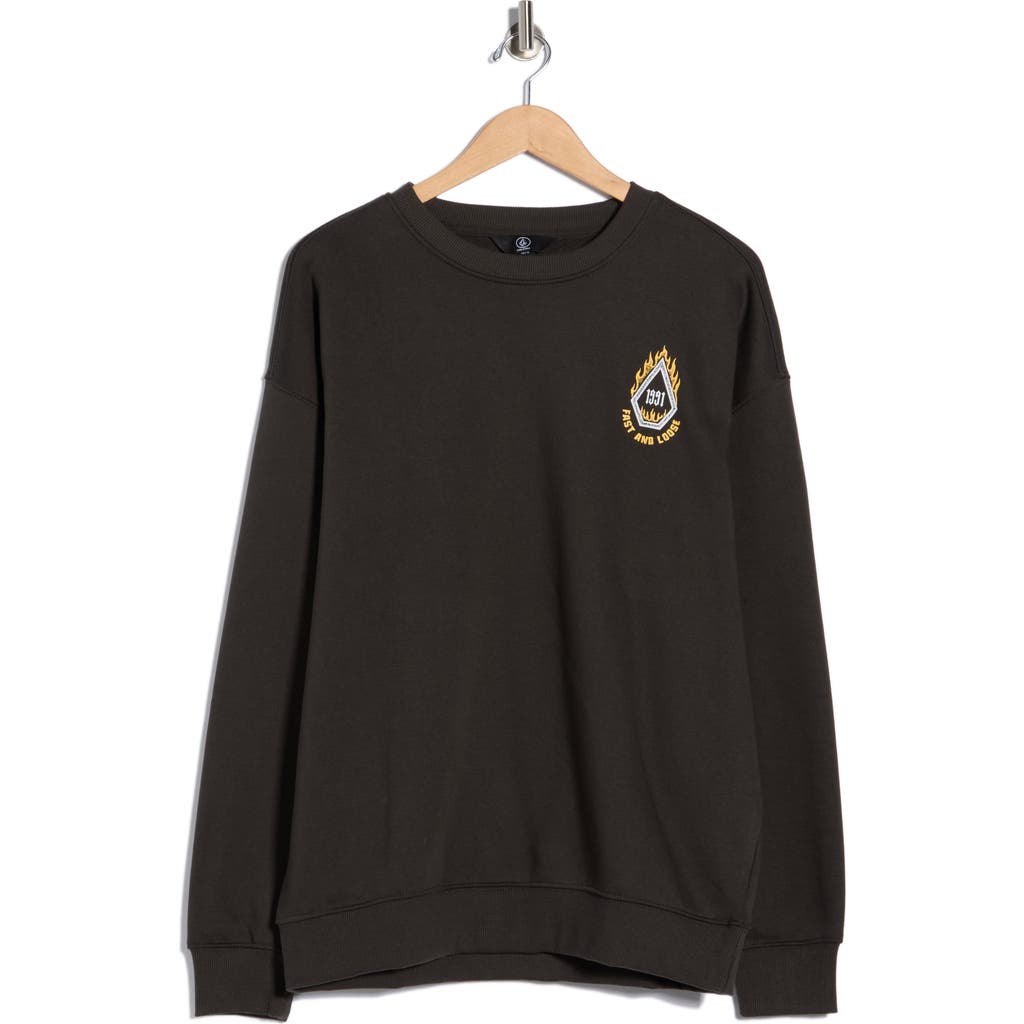 Volcom Round About Crew Sweater In Green