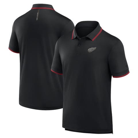 Men's Fanatics Black Detroit Red Wings Front Office Move Mono Polo